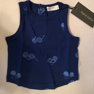 Miles Baby Sunglasses Blue Tank Top
